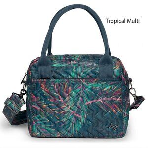 LUG Jive Tropical Multicolor Quilted Crossbody Bag Two-Handle Adjustable Strap